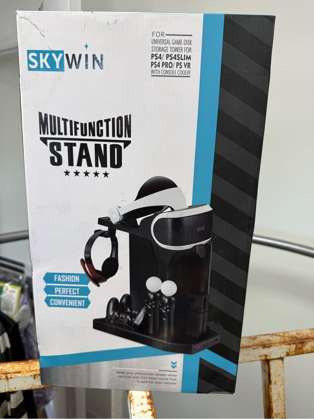 Skywin Black Multifunction Gaming Stand for PS4, PS4 Slim & PS4 Pro
